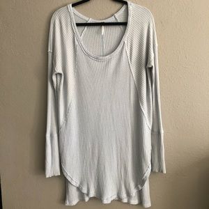 Free People baby blue thermal top